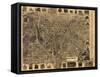 Waterbury, Connecticut - Panoramic Map-Lantern Press-Framed Stretched Canvas