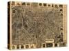 Waterbury, Connecticut - Panoramic Map-Lantern Press-Stretched Canvas