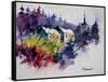 Watercolor 231207-Pol Ledent-Framed Stretched Canvas