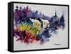 Watercolor 231207-Pol Ledent-Framed Stretched Canvas