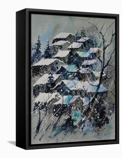 Watercolor 4121132 Snow Landscape-Pol Ledent-Framed Stretched Canvas