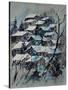 Watercolor 4121132 Snow Landscape-Pol Ledent-Stretched Canvas