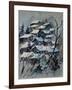 Watercolor 4121132 Snow Landscape-Pol Ledent-Framed Art Print