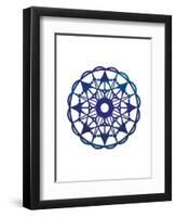 Watercolor Abstract Indigo-Jace Grey-Framed Art Print