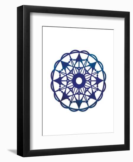 Watercolor Abstract Indigo-Jace Grey-Framed Art Print