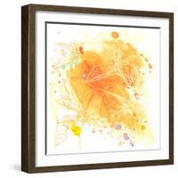 Watercolor And Tropical Flowers - Hibiscus--Vladimir--Framed Art Print