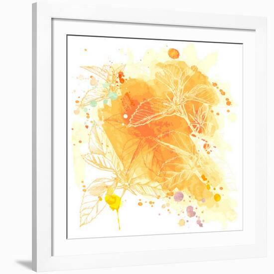 Watercolor And Tropical Flowers - Hibiscus--Vladimir--Framed Art Print