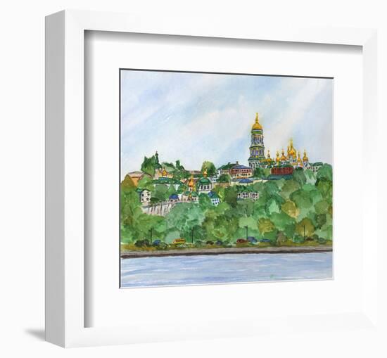 Watercolor Aquarelle of Kiev-null-Framed Art Print