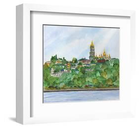 Watercolor Aquarelle of Kiev-null-Framed Art Print