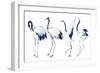 Watercolor Asian Crane Bird Set-tanycya-Framed Premium Giclee Print