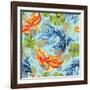 Watercolor Asian Goldfishes-tanycya-Framed Art Print