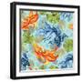 Watercolor Asian Goldfishes-tanycya-Framed Art Print