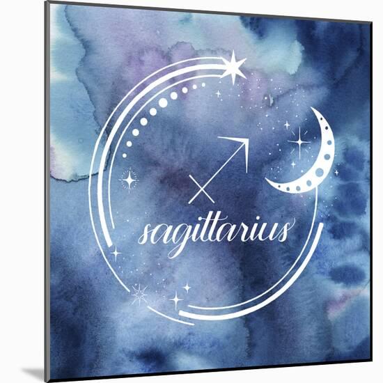 Watercolor Astrology IX-Grace Popp-Mounted Art Print