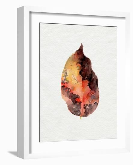 Watercolor Autumn Leaf I-Jennifer Parker-Framed Art Print