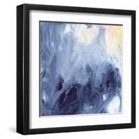 Watercolor Background of Indigo Color-Marina Zakharova-Framed Art Print