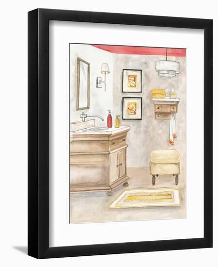 Watercolor Bath I-Margaret Ferry-Framed Art Print