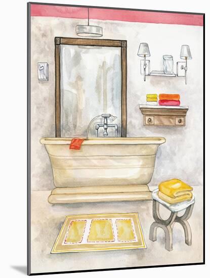 Watercolor Bath II-Margaret Ferry-Mounted Art Print