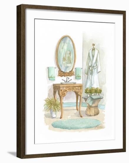 Watercolor Bath in Spa I-Jerianne Van Dijk-Framed Art Print