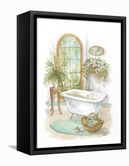 Watercolor Bath in Spa II-Jerianne Van Dijk-Framed Stretched Canvas