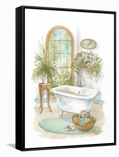 Watercolor Bath in Spa II-Jerianne Van Dijk-Framed Stretched Canvas