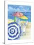 Watercolor Beach Vertical-Paul Brent-Stretched Canvas
