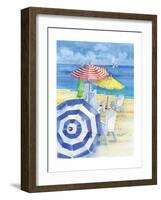 Watercolor Beach Vertical-Paul Brent-Framed Art Print