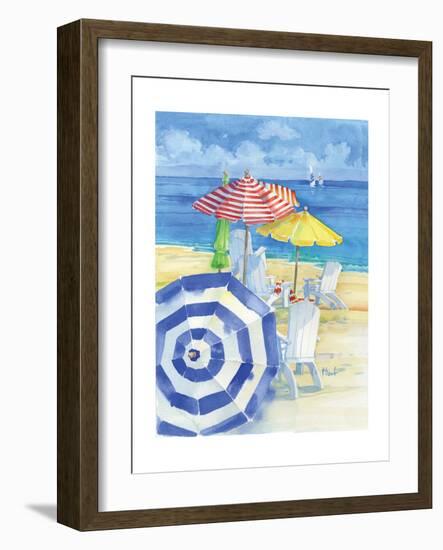 Watercolor Beach Vertical-Paul Brent-Framed Art Print