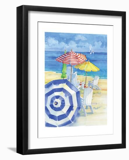 Watercolor Beach Vertical-Paul Brent-Framed Art Print