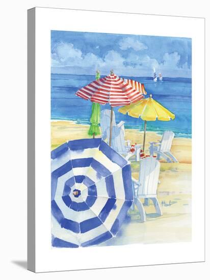 Watercolor Beach Vertical-Paul Brent-Stretched Canvas
