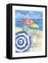 Watercolor Beach Vertical-Paul Brent-Framed Stretched Canvas