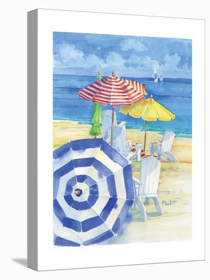 Watercolor Beach Vertical-Paul Brent-Stretched Canvas