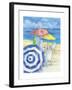 Watercolor Beach Vertical-Paul Brent-Framed Art Print