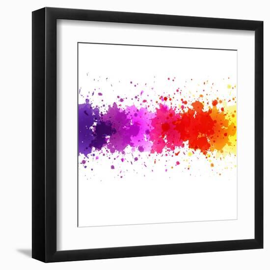 Watercolor Blot Abstract-barbaliss-Framed Art Print