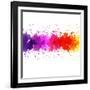 Watercolor Blot Abstract-barbaliss-Framed Art Print