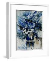 Watercolor Blue Bunch-Pol Ledent-Framed Art Print