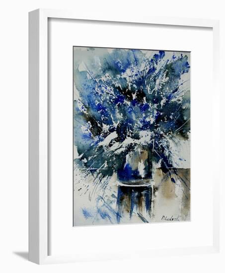 Watercolor Blue Bunch-Pol Ledent-Framed Art Print