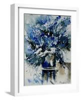 Watercolor Blue Bunch-Pol Ledent-Framed Art Print