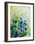 Watercolor Bluebell Flowers-Pol Ledent-Framed Art Print