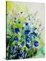 Watercolor Bluebell Flowers-Pol Ledent-Stretched Canvas