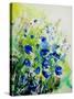 Watercolor Bluebell Flowers-Pol Ledent-Stretched Canvas