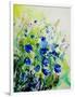 Watercolor Bluebell Flowers-Pol Ledent-Framed Art Print