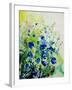 Watercolor Bluebell Flowers-Pol Ledent-Framed Art Print