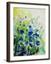 Watercolor Bluebell Flowers-Pol Ledent-Framed Art Print