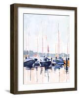 Watercolor Boat Club II-Emma Scarvey-Framed Art Print