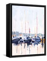 Watercolor Boat Club II-Emma Scarvey-Framed Stretched Canvas