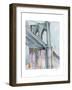 Watercolor Bridge Study II-Ethan Harper-Framed Art Print