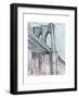 Watercolor Bridge Study II-Ethan Harper-Framed Art Print