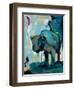 Watercolor Buffalo-Brooke Tangney-Framed Art Print