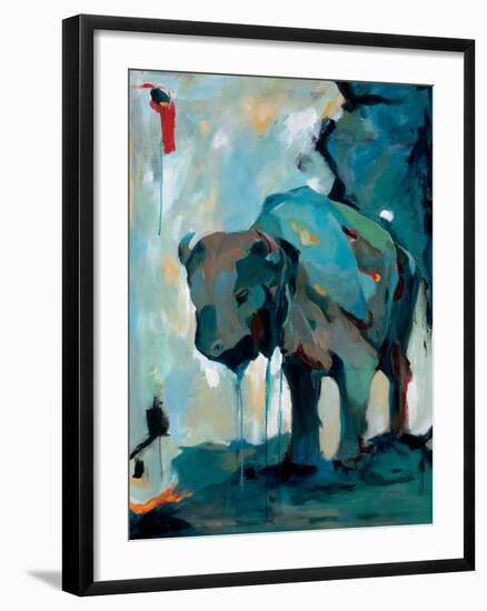 Watercolor Buffalo-Brooke Tangney-Framed Art Print