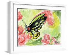 Watercolor Butterfly II-LuAnn Roberto-Framed Art Print
